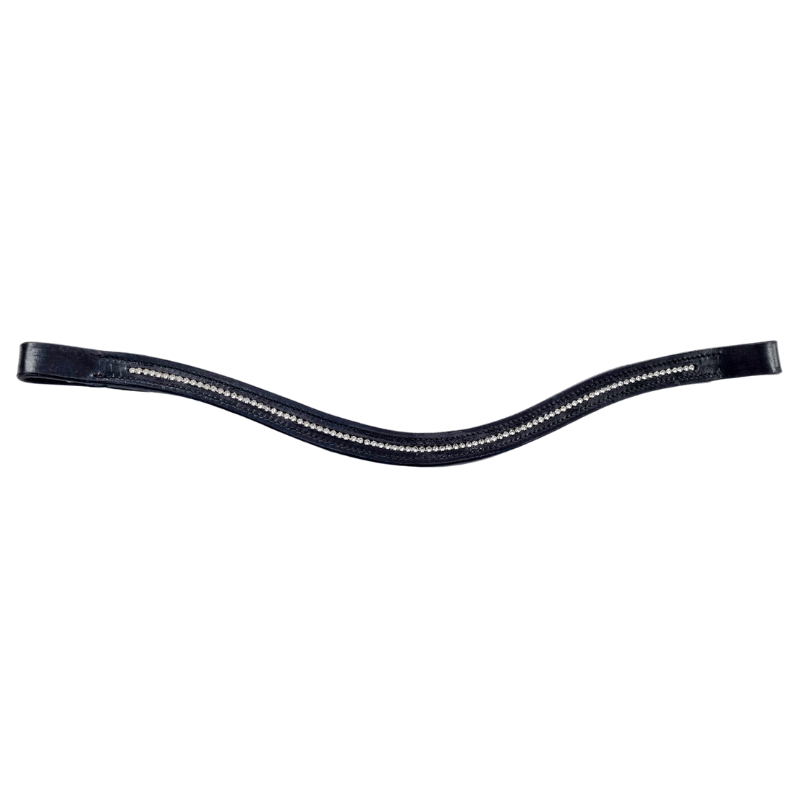 Browband Curved - Silver Stones